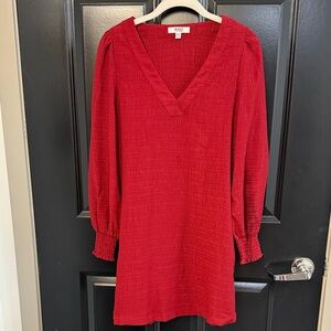 BB Dakota Red Long Sleeve Dress